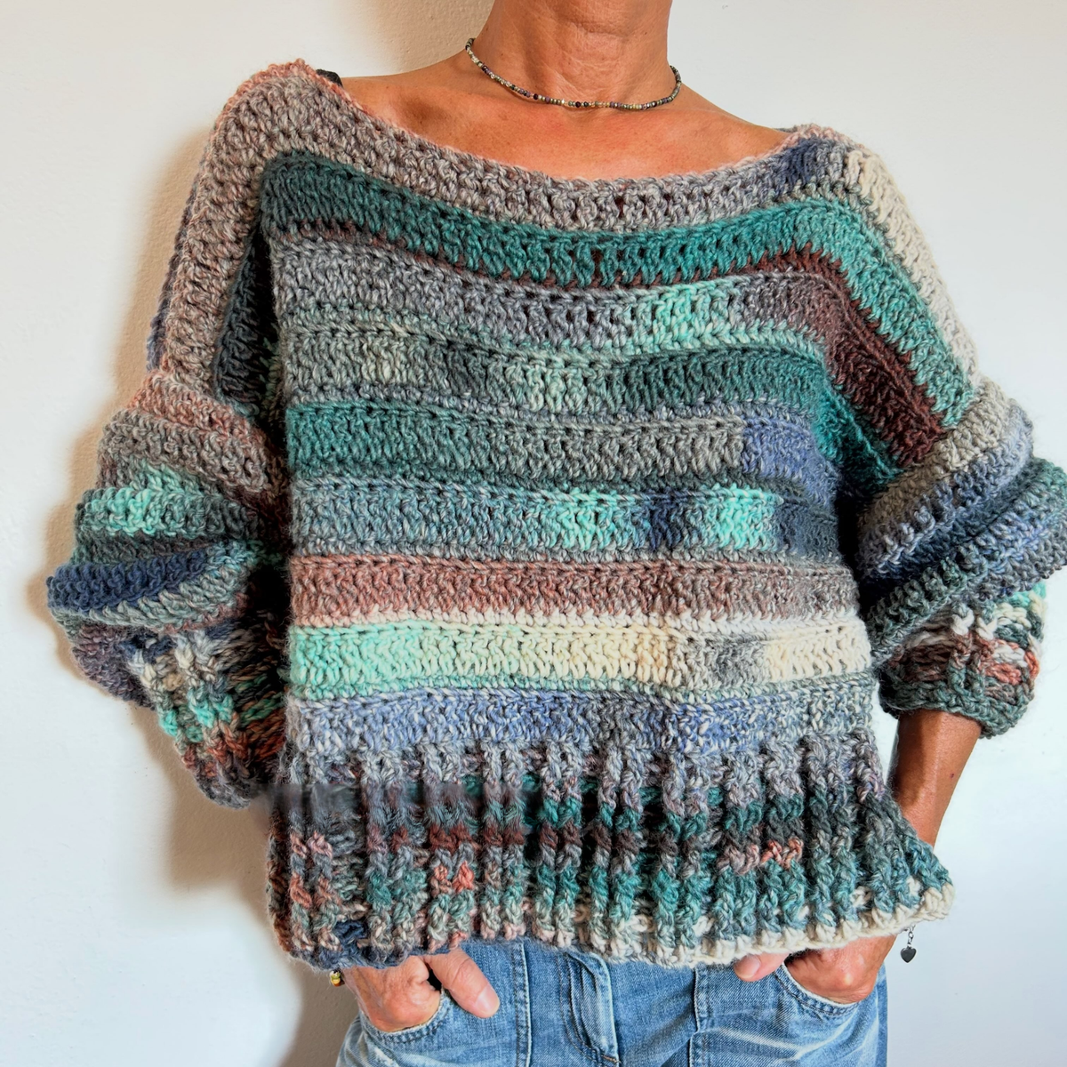 Tierra Sweater with Video, Crochet Sweater Pattern