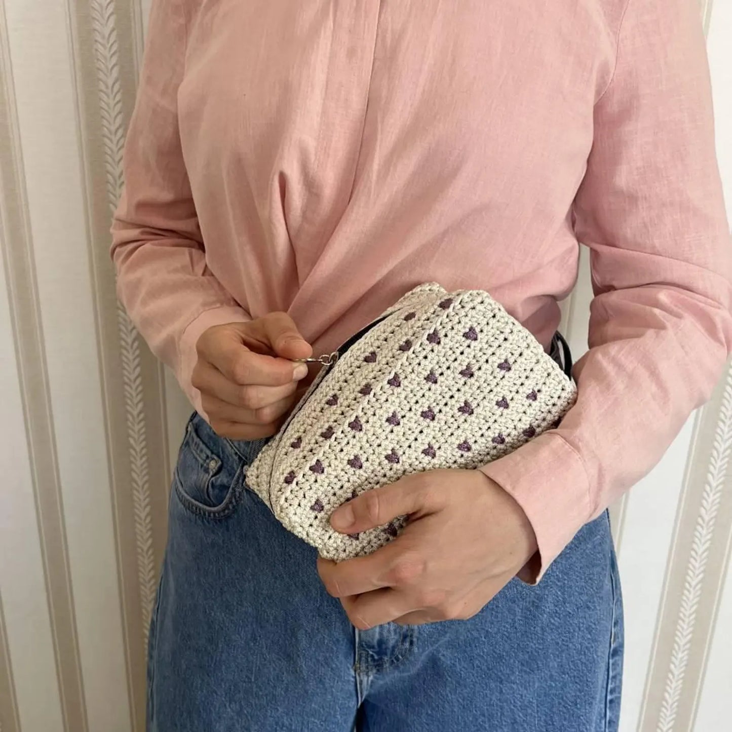 Heart Makeup Bag Crochet Pattern