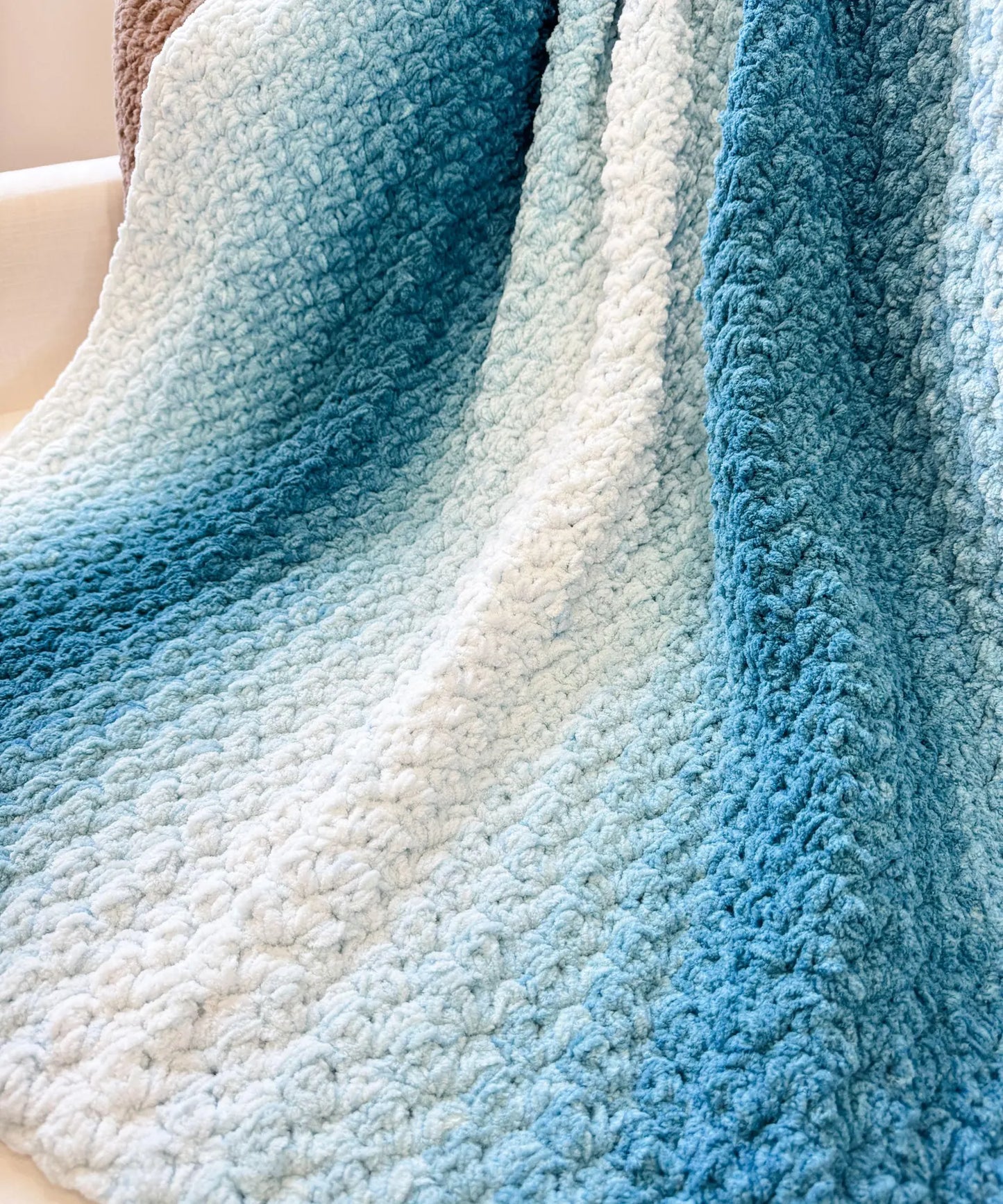 Easy Crochet Blanket, Beginner Pattern,