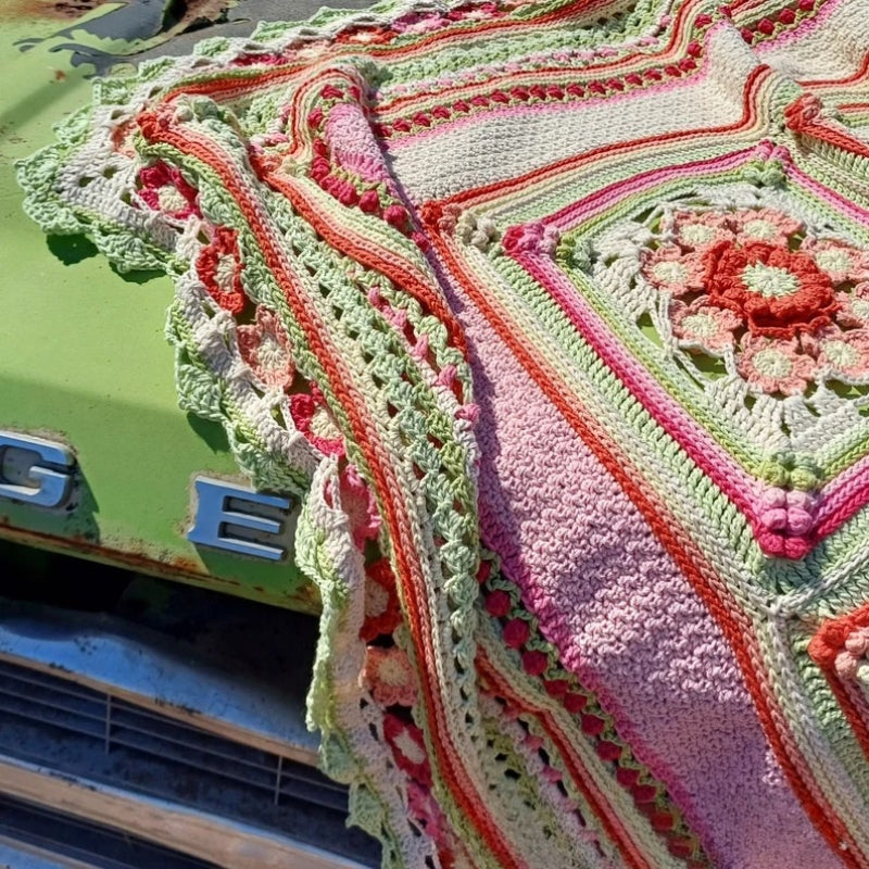 Annatjie’s Garden Throw- Crochet Blanket Pattern