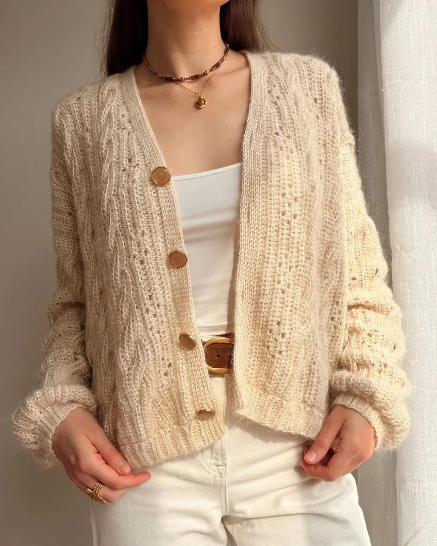 Garden Cable Cardigan Crochet Pattern