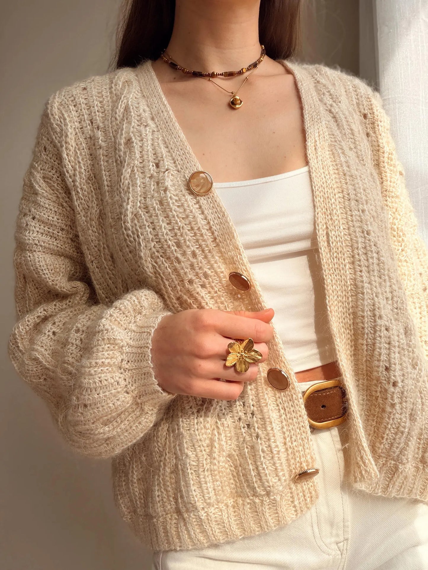 Garden Cable Cardigan Crochet Pattern