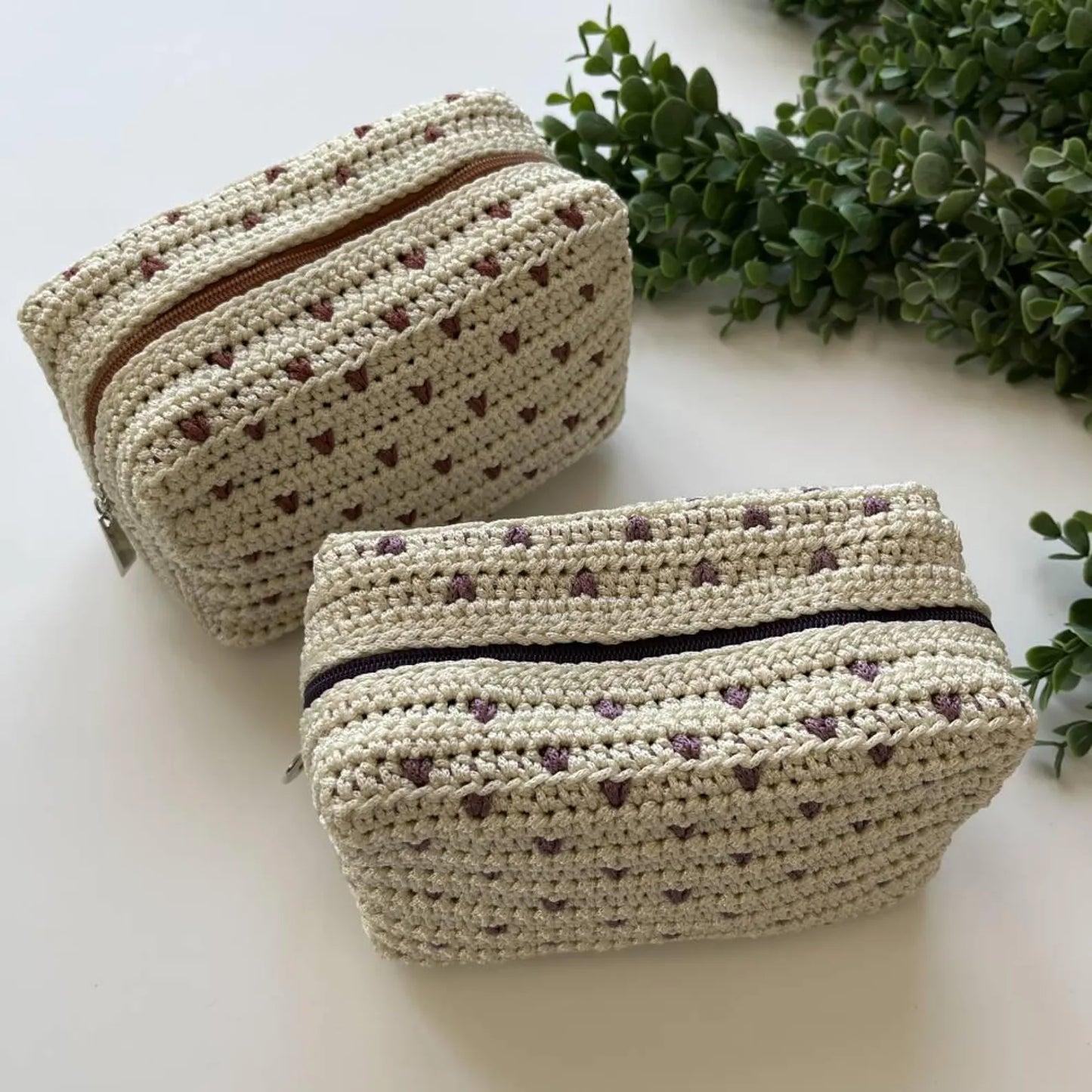 Heart Makeup Bag Crochet Pattern