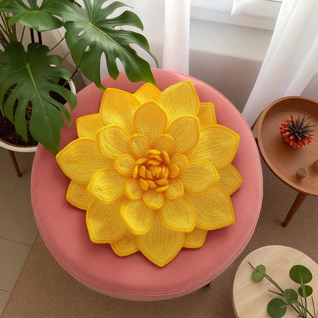 Camellia Cushion Crochet pattern