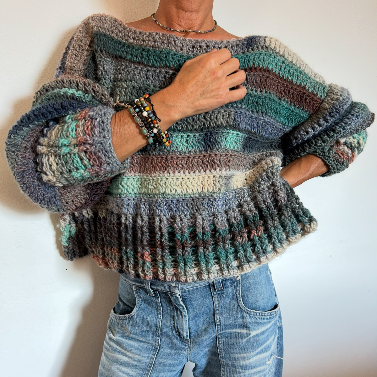 Tierra Sweater with Video, Crochet Sweater Pattern