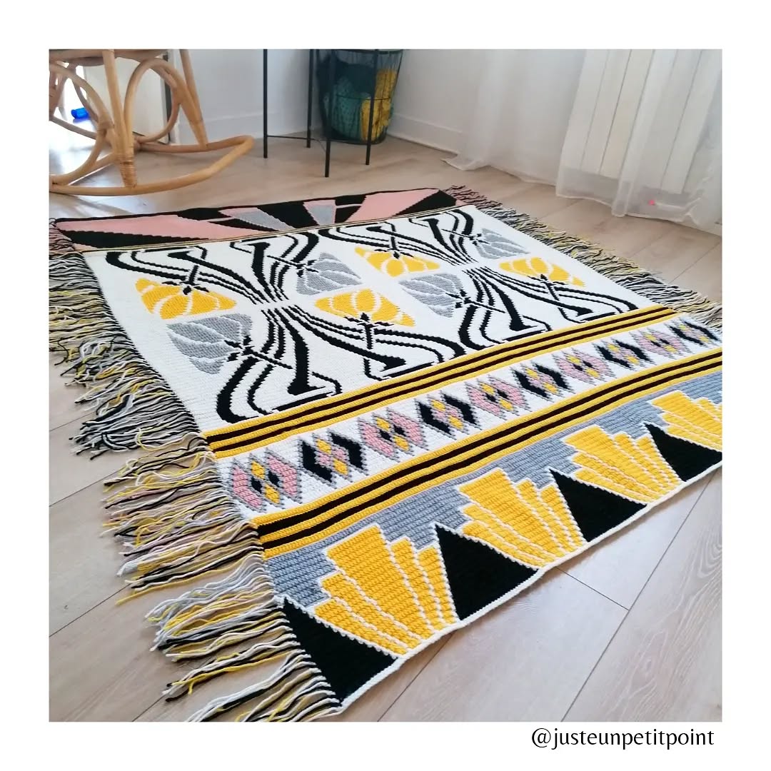 1925’s Art Deco Mosaic Blanket  Crochet Pattern