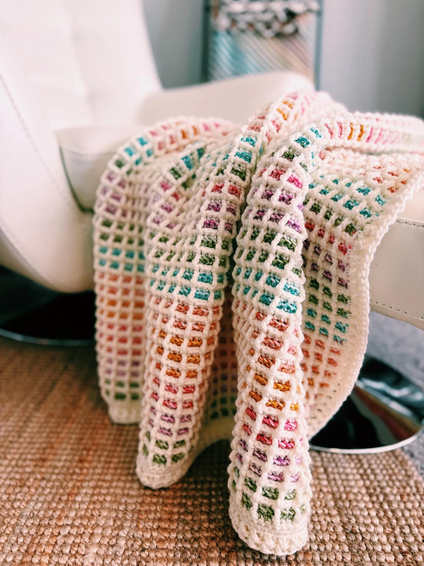 Waffle Stitch Blanket Pattern – 9 Sizes