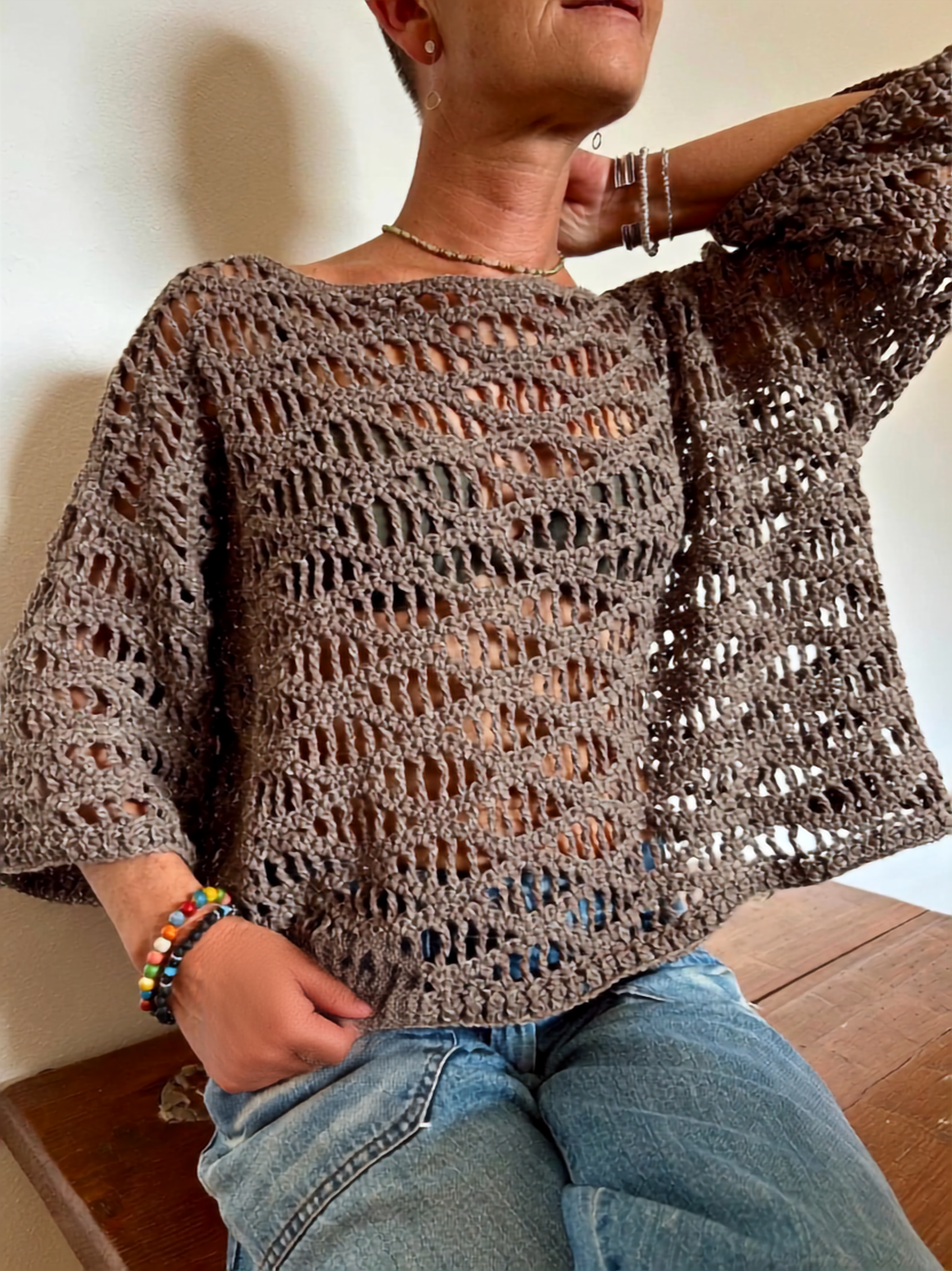 Dune Mesh Top Crochet Pattern PDF with Step-by-Step Video Tutorials