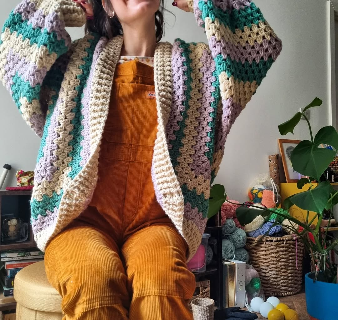 Cardigan Hexagon Crochet Pattern