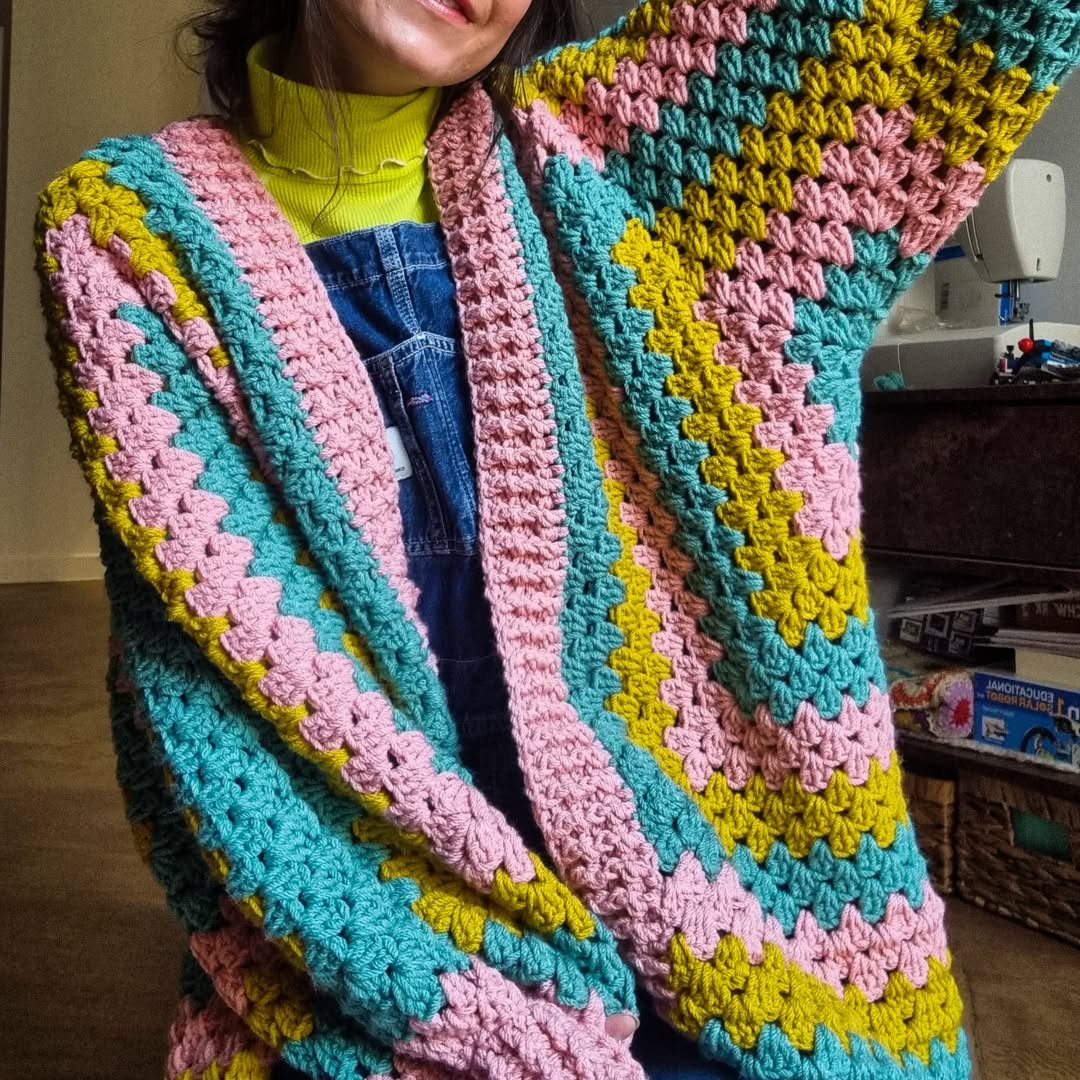 Cardigan Hexagon Crochet Pattern