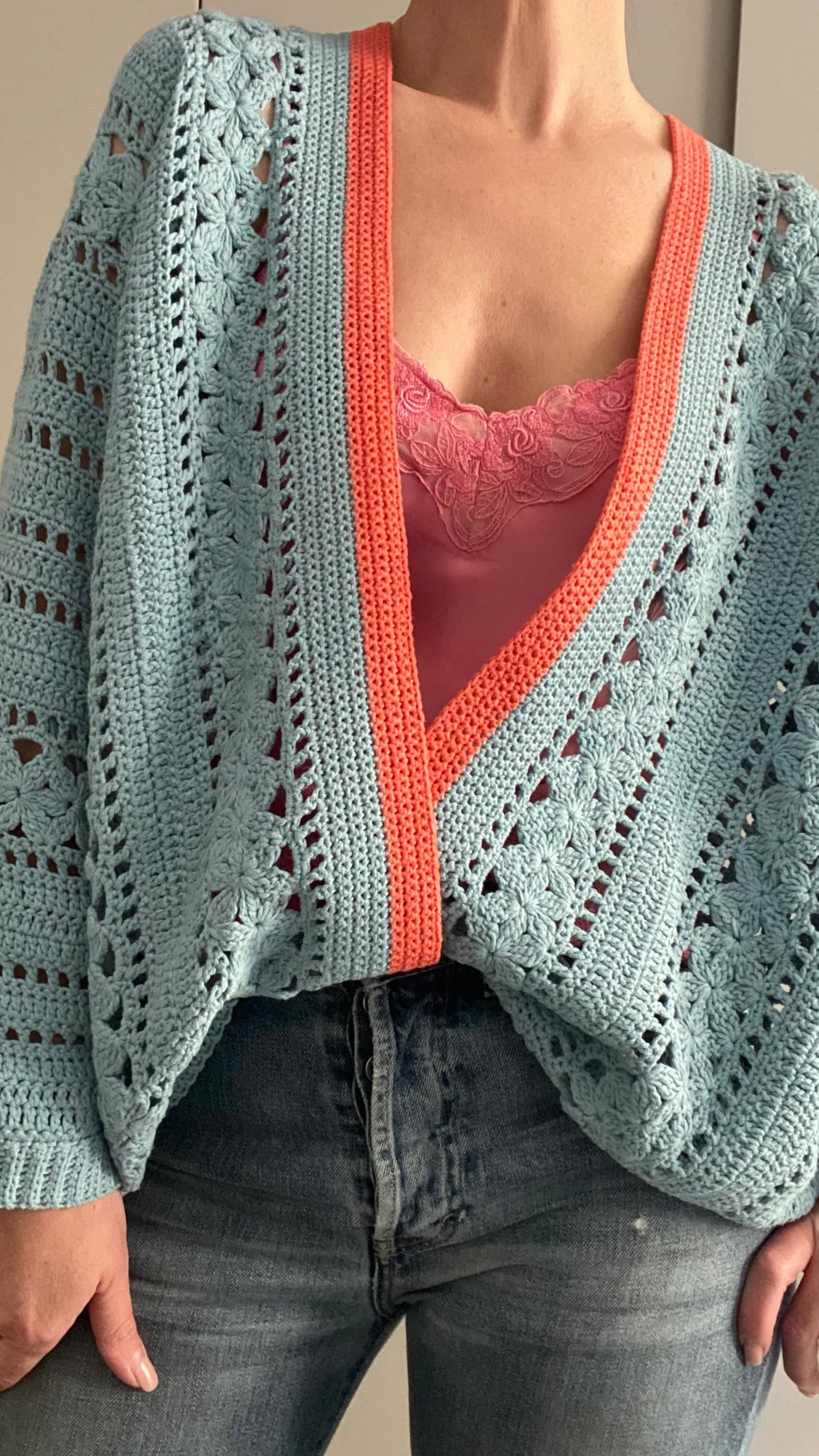 FLORA Sweater Cardigan Crochet Pattern