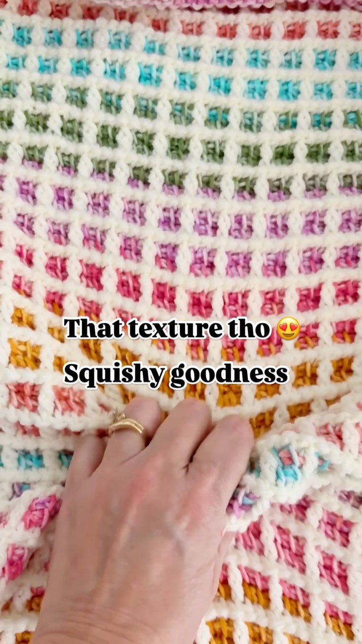 Waffle Stitch Blanket Pattern – 9 Sizes