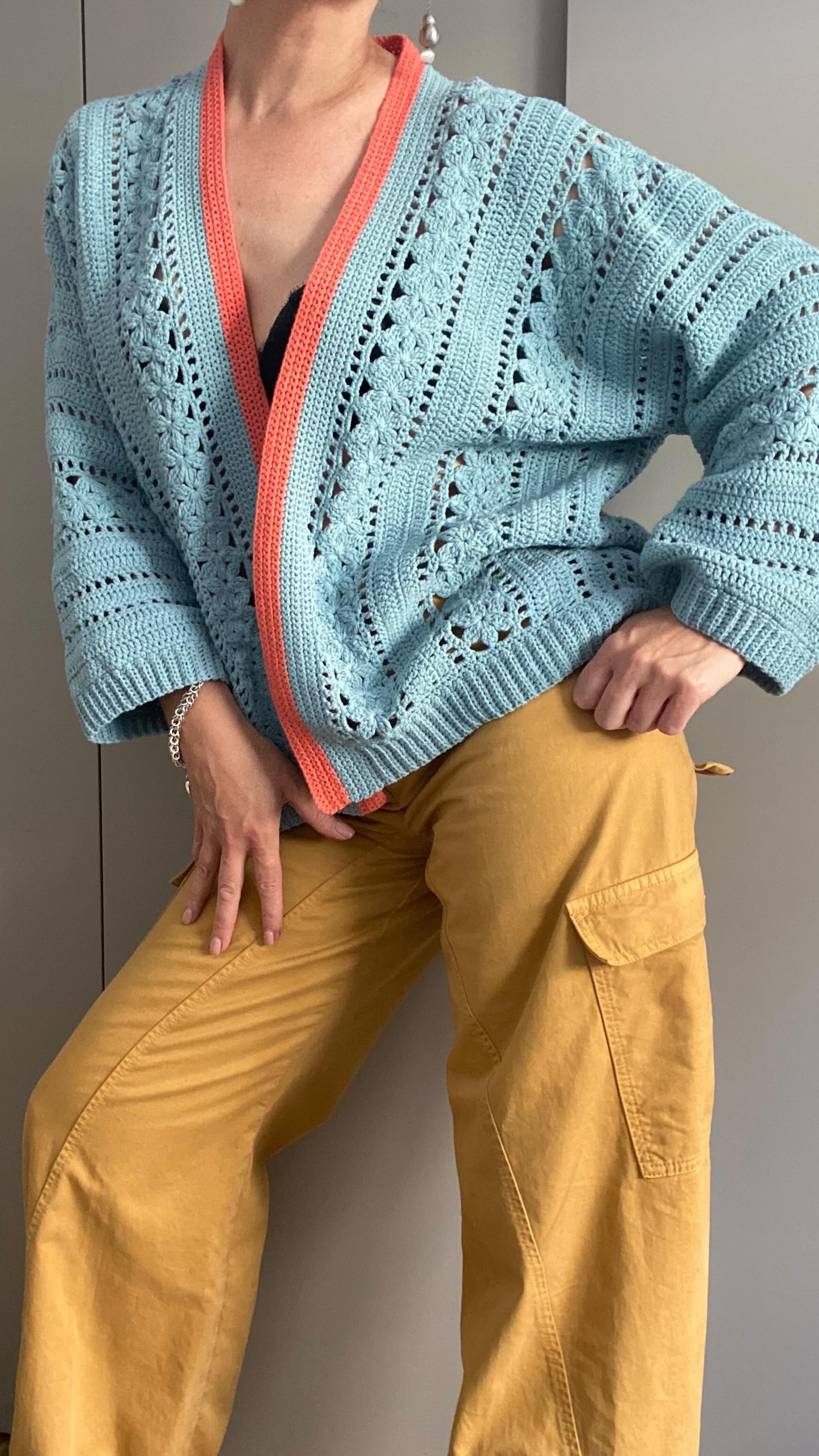 FLORA Sweater Cardigan Crochet Pattern