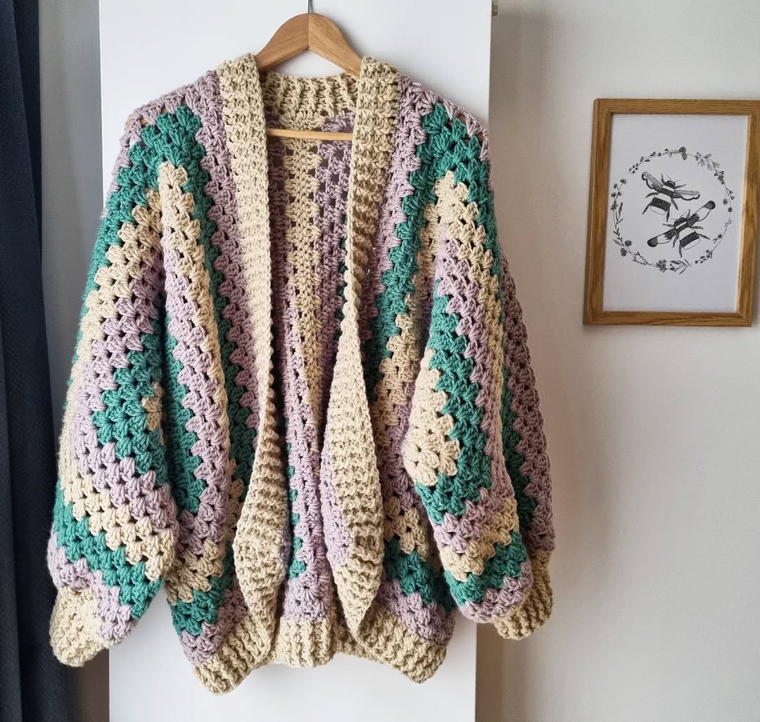 Cardigan Hexagon Crochet Pattern