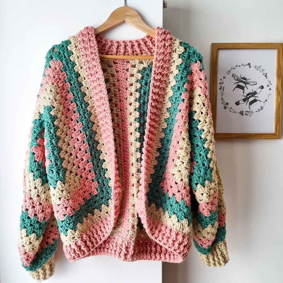 Cardigan Hexagon Crochet Pattern