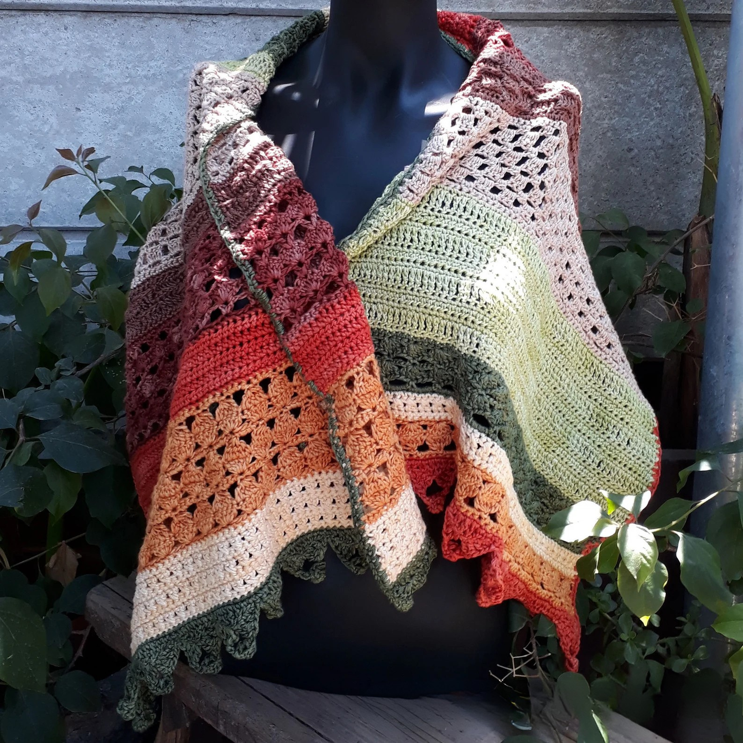 🍂 Autumn Falls Wrap — A Cozy Cascade of Color