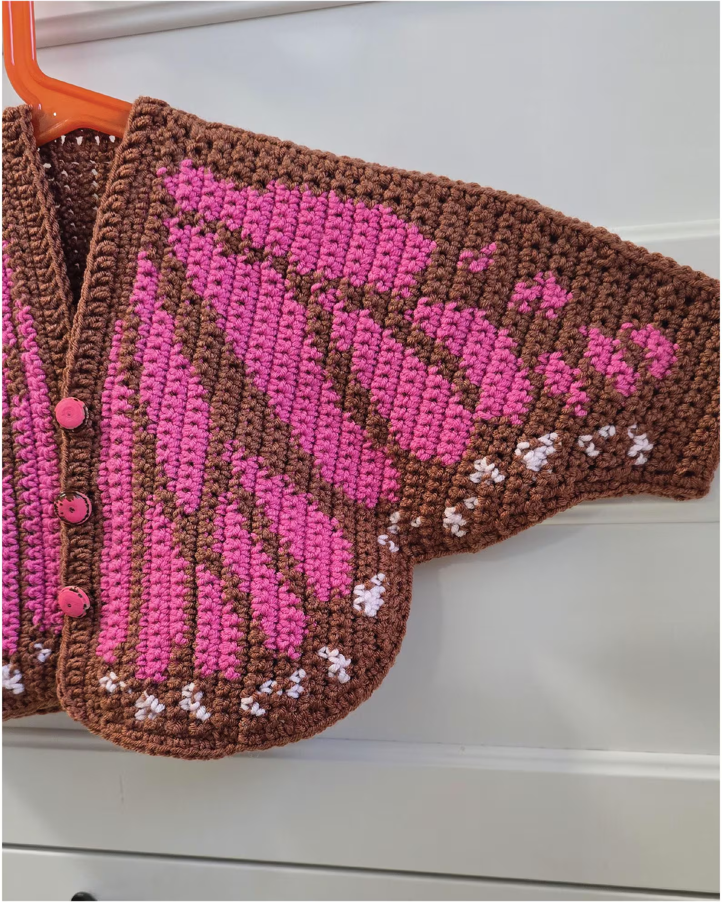 Butterfly Cardigan: Tapestry Chart, Newborn to 14 Years Crochet Pattern
