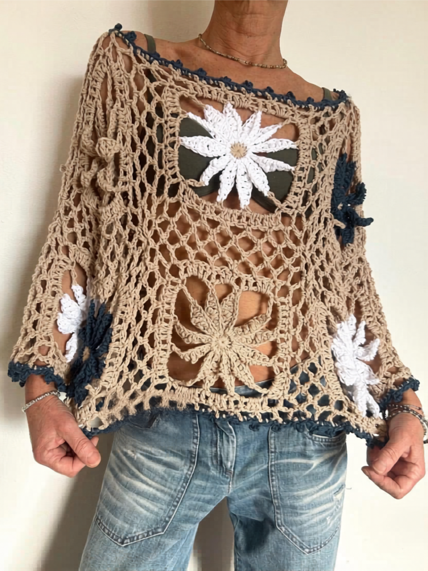 Dahlia Flowers Top Crochet Pattern