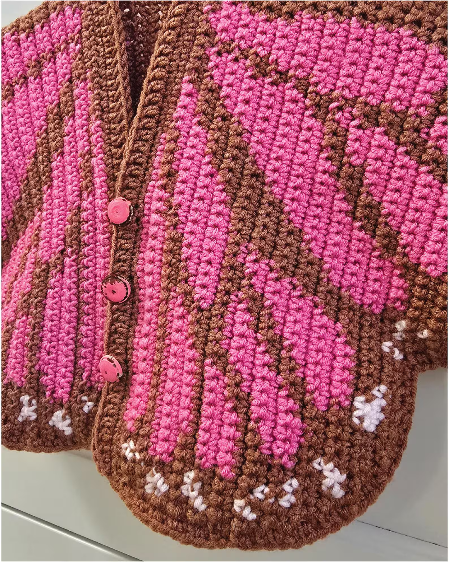 Butterfly Cardigan: Tapestry Chart, Newborn to 14 Years Crochet Pattern