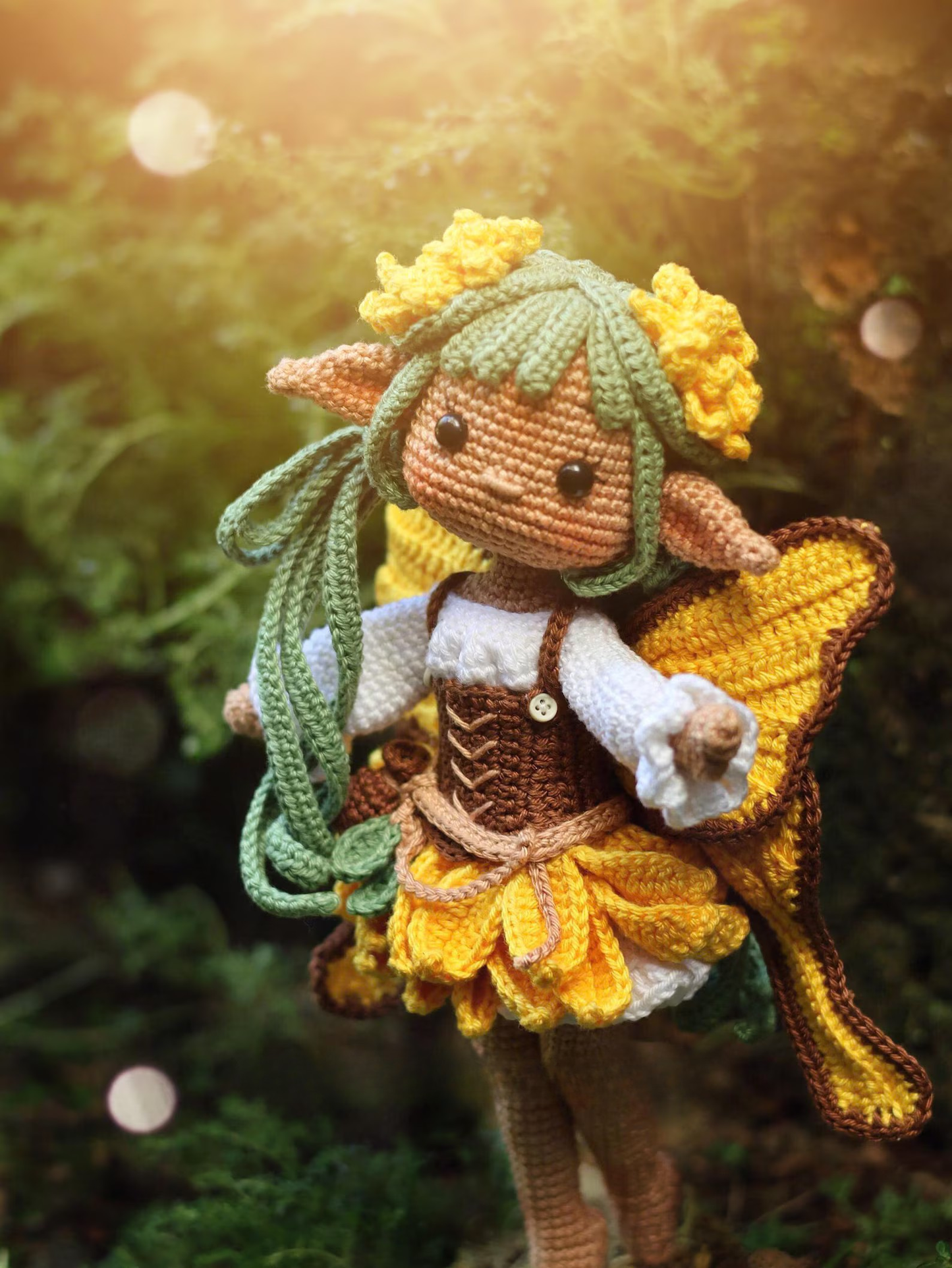 Amigurumi Doll Sunflower Fairy Crochet Pattern