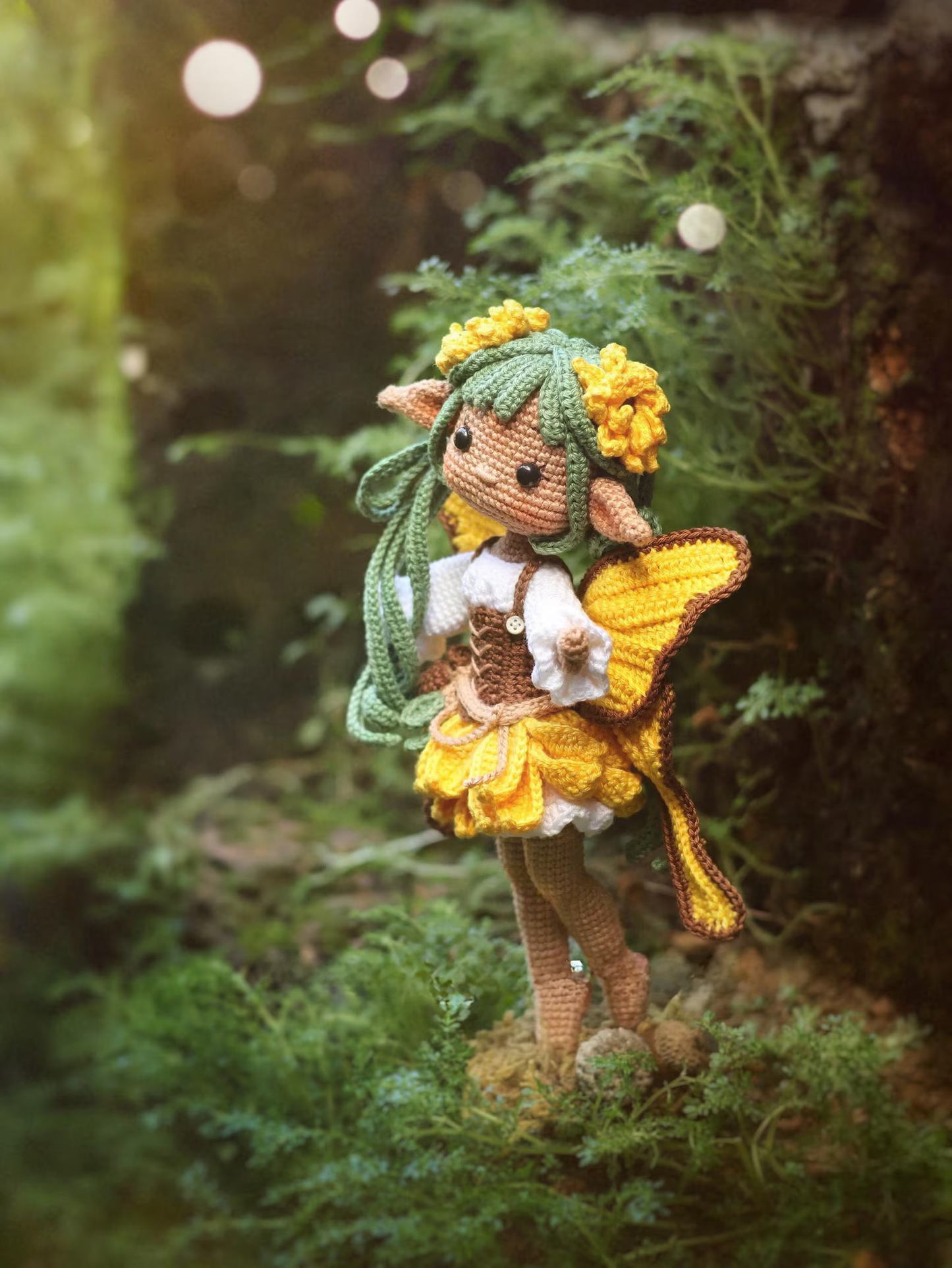 Amigurumi Doll Sunflower Fairy Crochet Pattern
