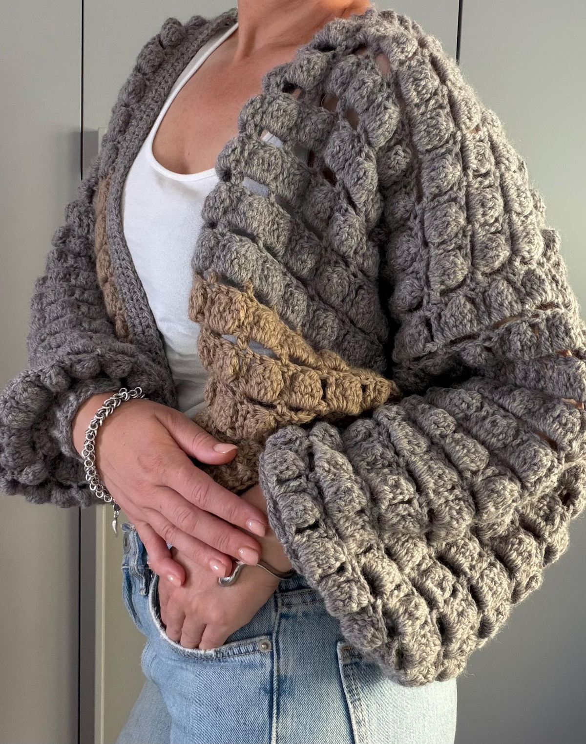 BRIK Granny Square Cardigan Crochet Pattern | Sizes S–XL + Video Tutorial