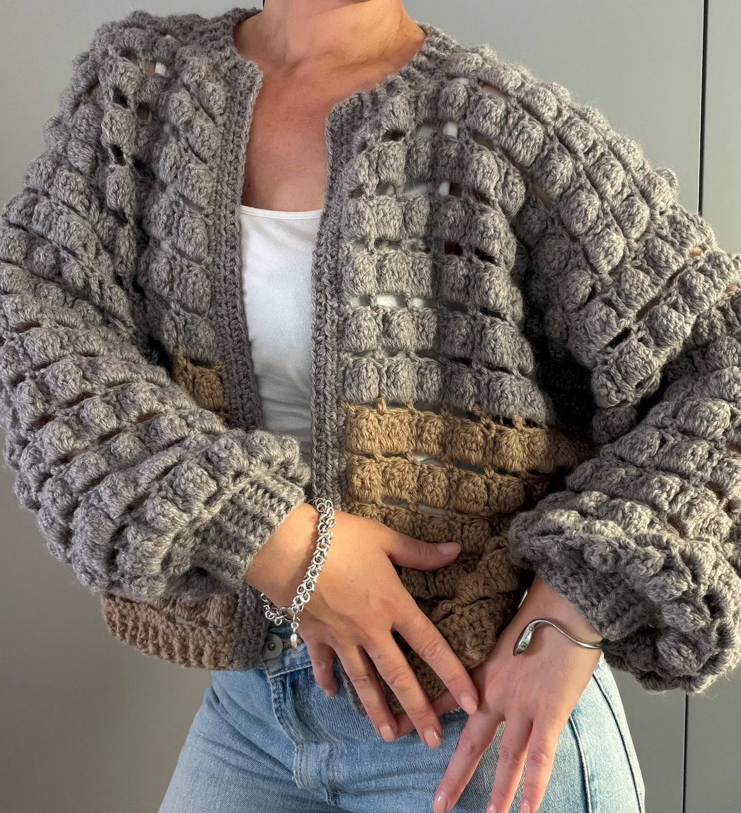 BRIK Granny Square Cardigan Crochet Pattern | Sizes S–XL + Video Tutorial