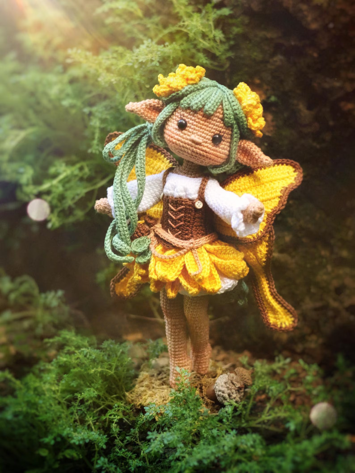 Amigurumi Doll Sunflower Fairy Crochet Pattern