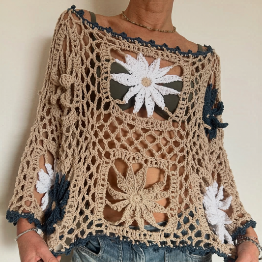 Dahlia Flowers Top Crochet Pattern
