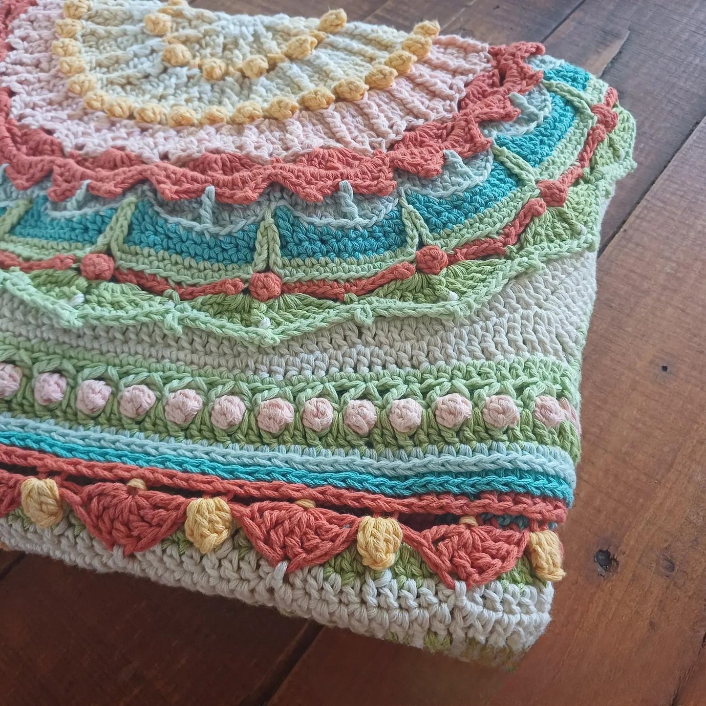 Whispers of Color — Mandala Throw Square Crochet Pattern