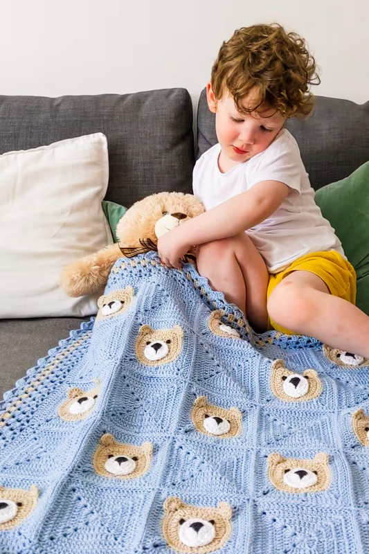 Teddy Bear Blanket Crochet Pattern