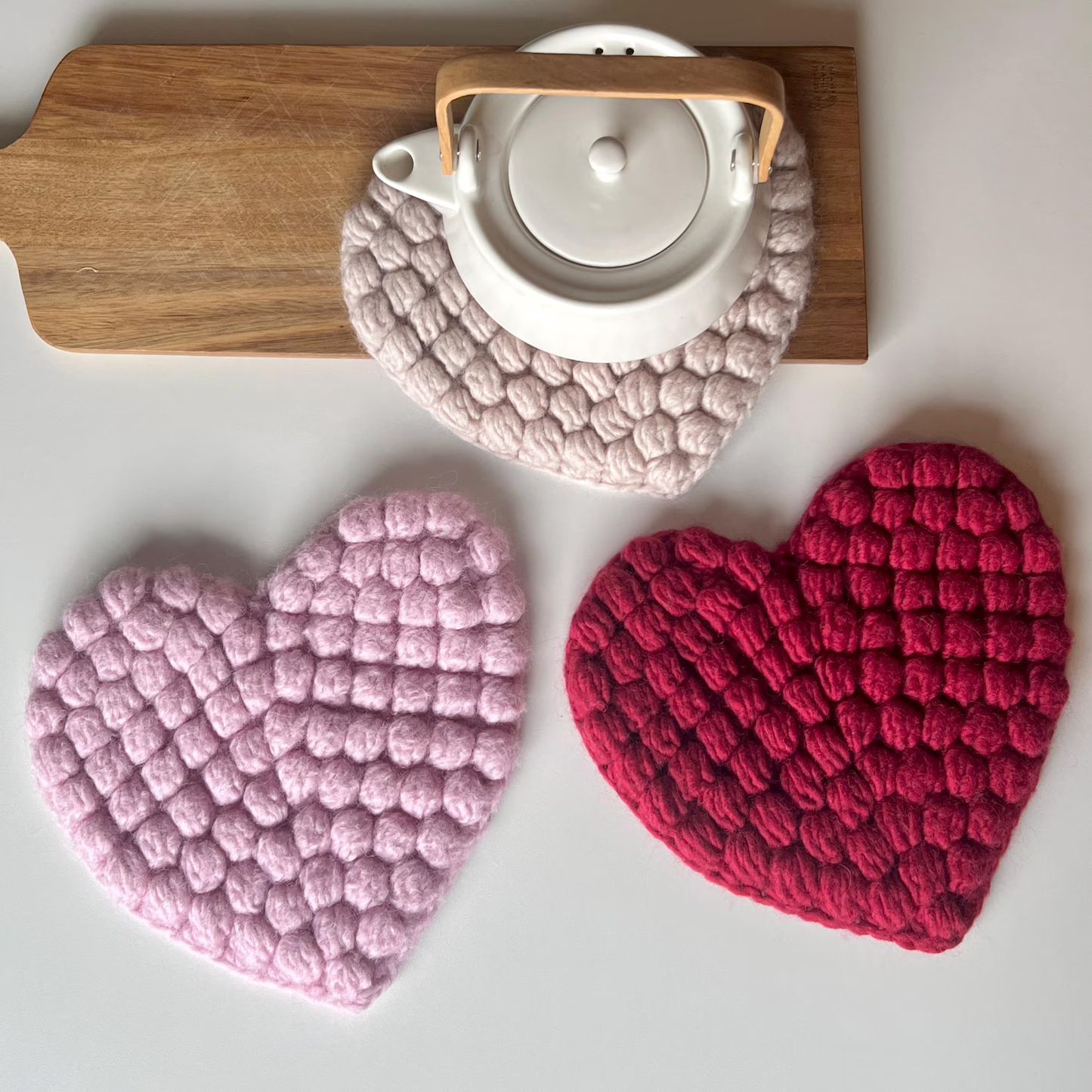 Heart Trivet - Modern and Cute Kitchen Accessories Crochet Pattern