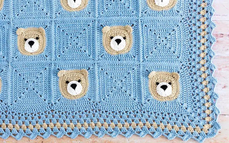 Teddy Bear Blanket Crochet Pattern