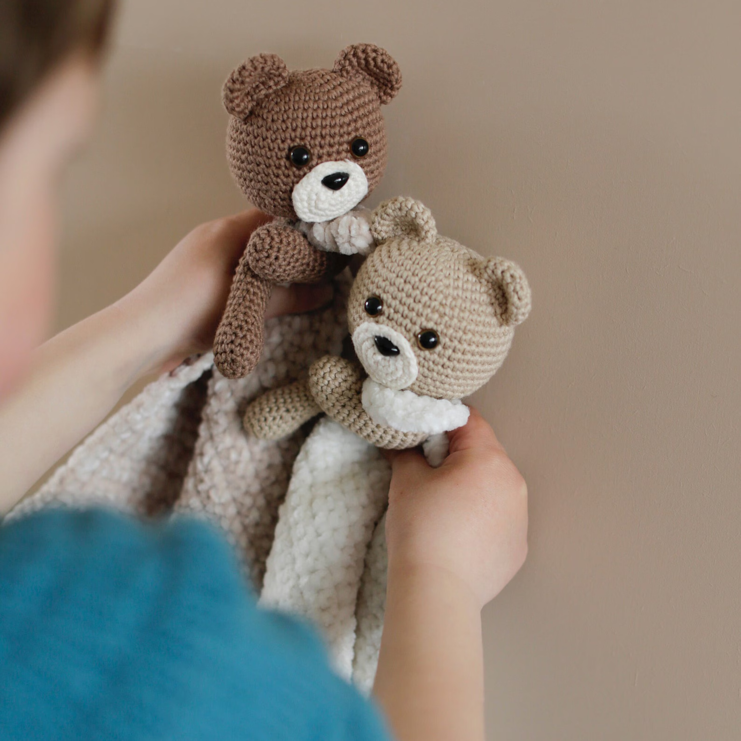 Teddy Bear Security Blanket Comforter - PDF Crochet Pattern